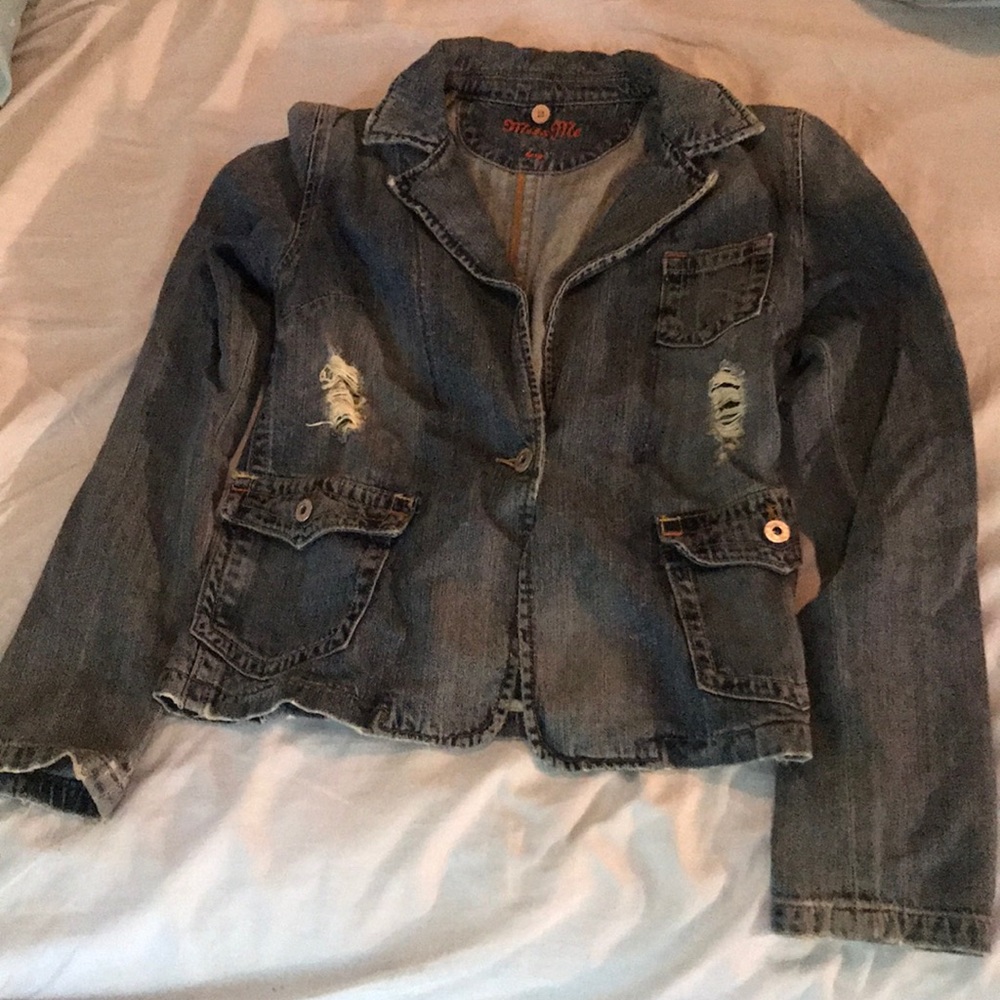 Distressed Miss Me Denim Jacket